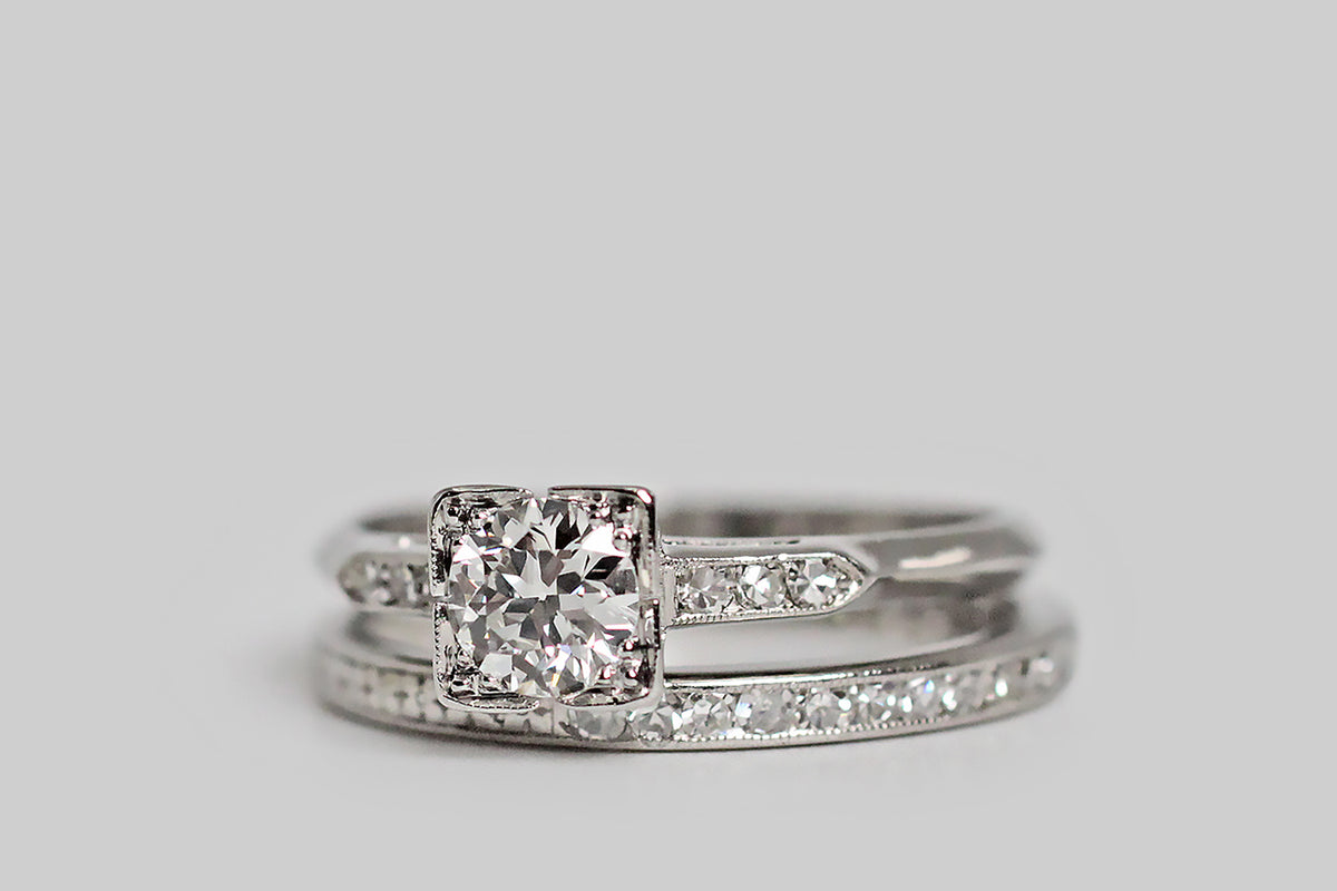 Retro Era 1930's Diamond Engagement Ring
